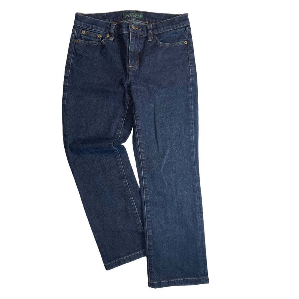 Lauren Jeans Co Women's Size 4 Dark Wash Classic Straight Leg Jeans